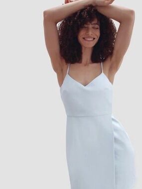 French Connection Pale Blue Spaghetti Strap Slip Dress